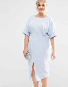 Однотонное платье ASOS CURVE - Синий