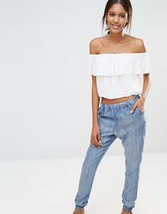 Джоггеры из ткани шамбре Vero Moda Tall - Синий