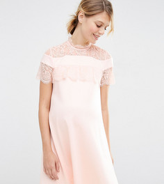 Приталенное платье для беременных ASOS Maternity - Розовый