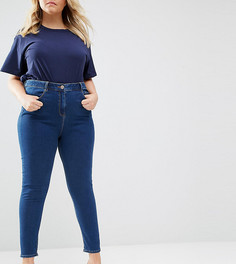 Синие зауженные джинсы ASOS CURVE Ridley Kelsey - Синий