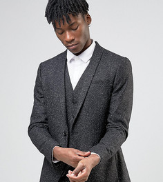 Зауженный пиджак из крапчатой ткани с лацканами наклонной формы Noak - Черный