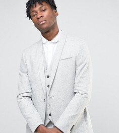Супероблегающий пиджак в крапинку с лацканами наклонной формы Noak - Серый