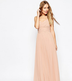 Платье макси с оборками ASOS TALL WEDDING - Розовый