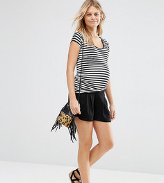Шорты со складками ASOS Maternity TALL - Черный