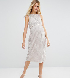 Двухслойное кружевное платье для беременных ASOS Maternity - Фиолетовый