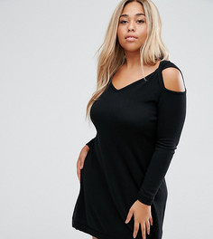 Трикотажное платье с добавлением кашемира ASOS CURVE - Черный