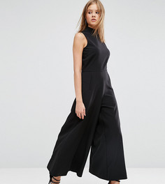 Комбинезон с юбкой-брюками и высокой горловиной ASOS TALL - Черный