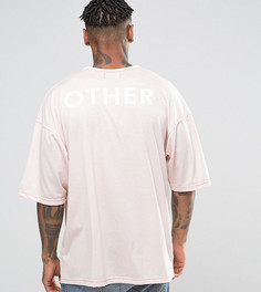 Oversize-футболка с принтом на спине Other UK - Розовый