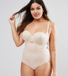 Корректирующее боди с кружевом ASOS CURVE SHAPEWEAR - Бежевый