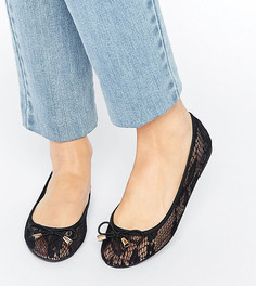 Кружевные балетки ASOS LISA - Черный