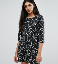 Цельнокройное платье с абстрактным принтом Vero Moda Tall - Черный