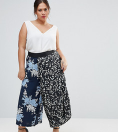 Юбка-брюки с цветочным принтом ASOS CURVE - Мульти
