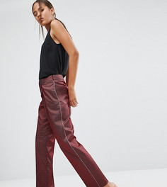 Суженные книзу брюки в полоску ASOS TALL - Красный