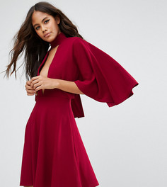 Платье-кимоно мини с горловиной-чокер ASOS TALL - Красный