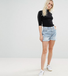 Выбеленные джинсовые шорты в винтажном стиле ASOS PETITE - Синий