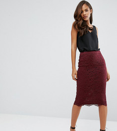 Кружевная юбка-карандаш ASOS TALL - Красный