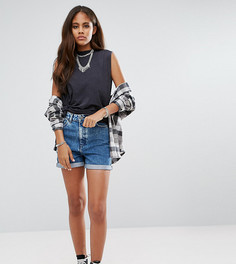 Выбеленные синие джинсовые шорты в винтажном стиле ASOS TALL - Синий