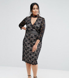 Кружевное платье мини ASOS CURVE - Мульти