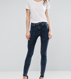 Мраморные зауженные джинсы ASOS TALL Ridley - Синий