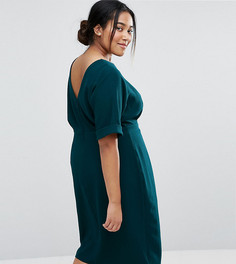 Строгое платье миди ASOS CURVE - Синий