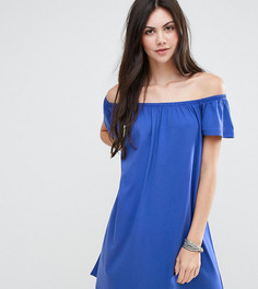 Платье мини с открытыми плечами ASOS TALL - Синий