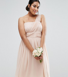 Платье на одно плечо ASOS CURVE WEDDING - Розовый