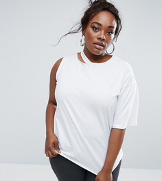 Футболка с одним рукавом ASOS CURVE - Белый