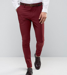 Бордовые супероблегающие брюки Selected Homme - Красный