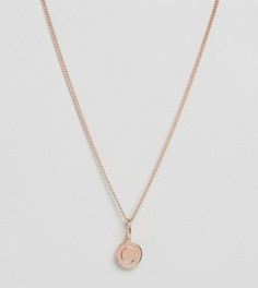 Ожерелье с покрытием из розового золота и подвеской в виде буквы С Katie Mullally - Золотой