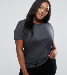 Футболка с закругленным низом ASOS CURVE The Ultimate - Серый