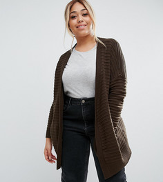 Длинный кардиган в рубчик ASOS CURVE - Зеленый