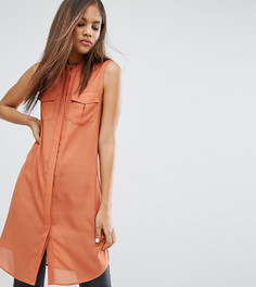 Платье-рубашка с карманами в стиле милитари Vero Moda Tall - Коричневый