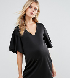 Черное платье для беременных с расклешенными рукавами Missguided Maternity - Синий