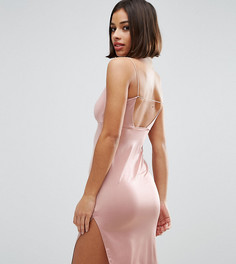 Платье миди с завязкой сзади ASOS PETITE - Золотой