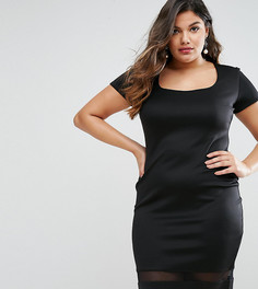 Платье с прозрачными вставками Goddiva Plus - Черный