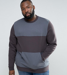 Свитшот со вставками ASOS PLUS - Черный