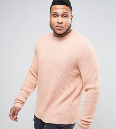 Фактурный оversize-джемпер со свободными рукавами ASOS PLUS - Розовый