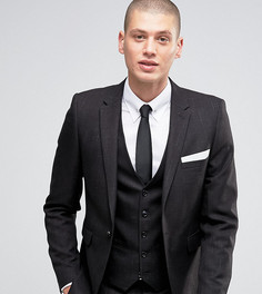 Приталенный меланжевый пиджак Burton Menswear - Черный