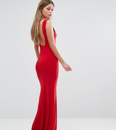 Платье макси с глубоким вырезом на спине Club L - Красный