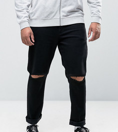 Джинсы скинни с рваными коленками ASOS PLUS - Черный
