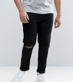 Супероблегающие рваные джинсы ASOS PLUS - Черный