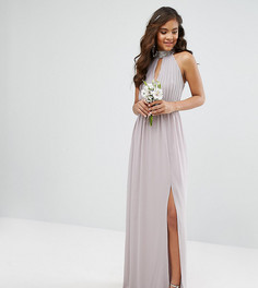 Платье макси с отделкой TFNC Tall Wedding - Серый