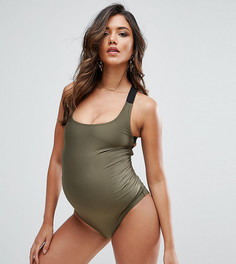 Слитный купальник с лямками на спине Wolf &amp; Whistle Maternity - B-F - Зеленый