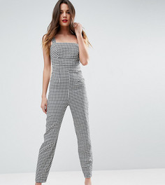 Комбинезон в клеточку со структурированным лифом ASOS TALL - Мульти