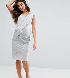 Платье с драпировкой Mamalicious Maternity - Серый Mama.Licious