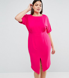 Строгое платье миди ASOS CURVE - Розовый