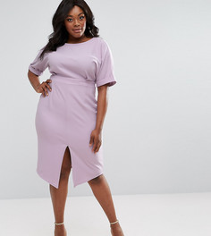 Строгое платье миди ASOS CURVE - Фиолетовый