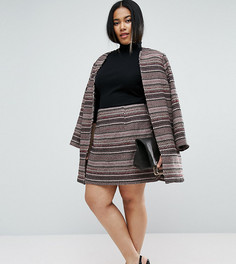 Комбинируемая мини-юбка в полоску ASOS CURVE - Мульти