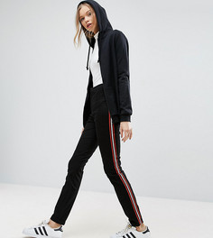 Брюки-сигареты с полосками по бокам ASOS TALL - Черный