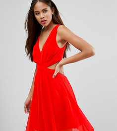 Платье мини с вырезами по бокам и бантом сзади ASOS TALL - Оранжевый